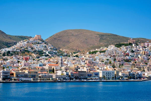 Syros Görögország Május 2019 Kilátás Syros Város Görögországban — Stock Fotó
