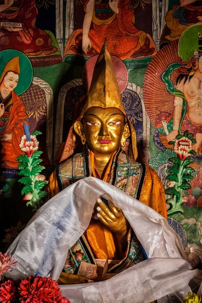 Likir India September 2012 Statue Tsongkhapa Founder Gelugpa School Likir — Stock Photo, Image