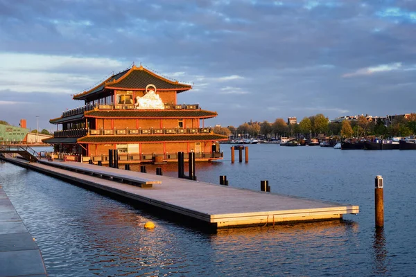 Amsterdam Nizozemsko Května 2017 Sea Palace Čínská Pagoda Stylová Restaurace — Stock fotografie