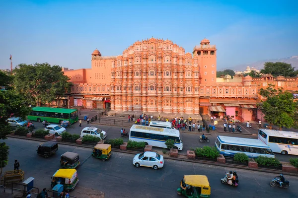 Jaipur Ινδία Νοεμβρίου 2019 Διάσημο Ορόσημο Hawa Mahal Palace Winds — Φωτογραφία Αρχείου