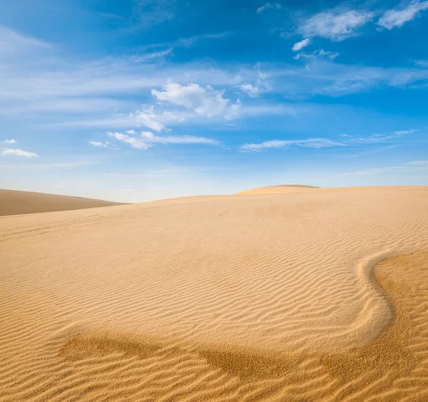 Dune Sabbia Bianca All Alba Con Cielo Mui Vietnam — Foto Stock
