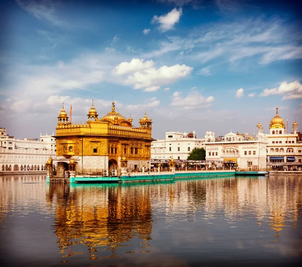 Filtrowane Hipster Efektu Retro Starodawny Styl Podróży Obrazu Świątyni Sikhów — Zdjęcie stockowe