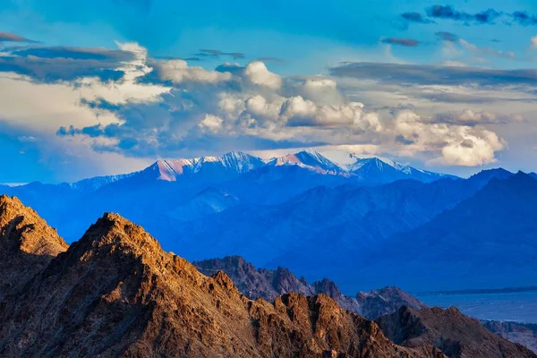 Himálaj Hory Západ Slunce Ladakh Džammú Kašmír Indie — Stock fotografie
