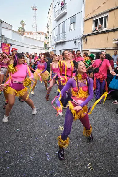 Lisboa Portugal Febrero 2023 Desfile Carnaval Las Calles Lisboa Por — Foto de Stock