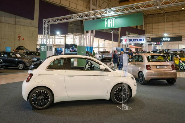 Lisbon Portugal May 2023 Fiat 500 Cabrio Electric Car Display — Stock Photo, Image