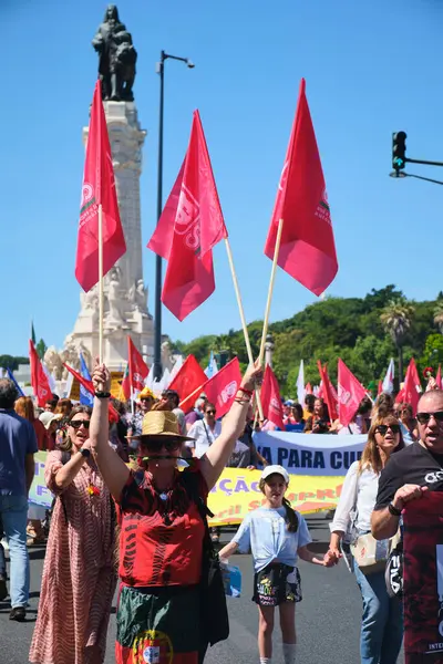 Lizbona Portugalia Kwietnia 2023 Obchody Rocznicy Rewolucji Goździków Znanej Jako — Zdjęcie stockowe