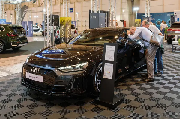 Lisabona Portugalia Mai 2023 Audi Tron Mașină Electrică Expusă Ecar — Fotografie, imagine de stoc