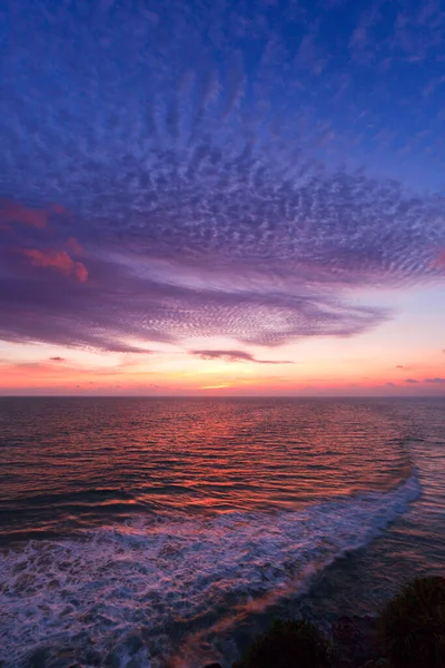 Ocean Sunset Rocky Coast Varkala Resort Kerala India — Stock Photo, Image