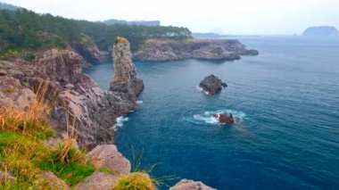 Oedolgae Rock turistik, Jeju Adası, Güney Kore