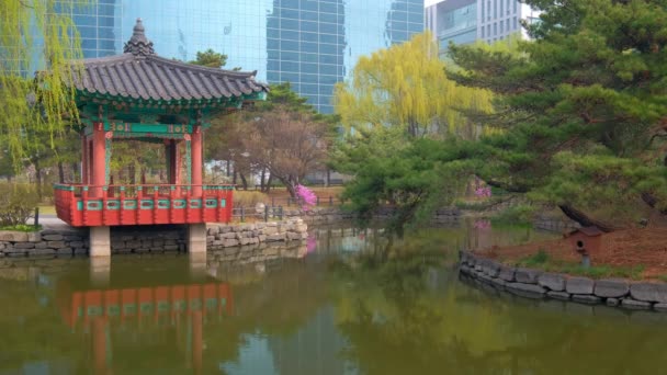 Pawilon Domkiem Yeouido Park Seulu Korea Południowa — Wideo stockowe