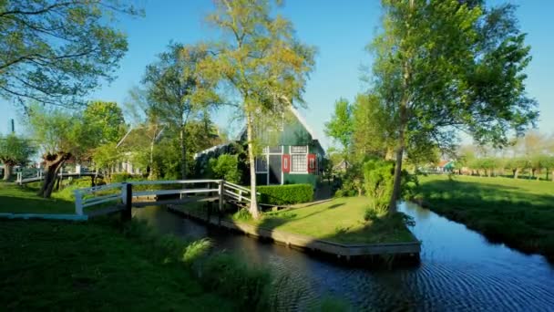 Tradycyjne Gospodarstwo Posiadłość Miejscowości Muzeum Zaanse Schans Holandia — Wideo stockowe
