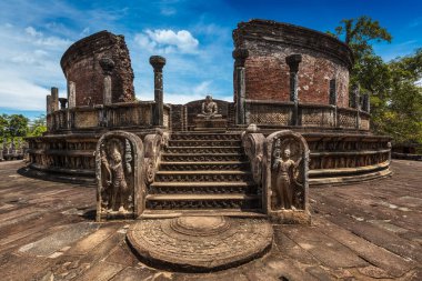 Polonnaruwa, Sri Lanka 'daki Antik Vatadage Budist stupası