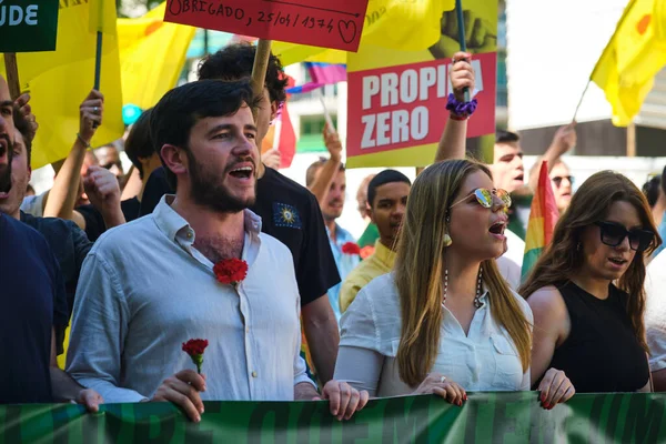 Lissabon Portugal April 2023 Jubiläumsfeier Der Nelkenrevolution Alias April Revolution — Stockfoto