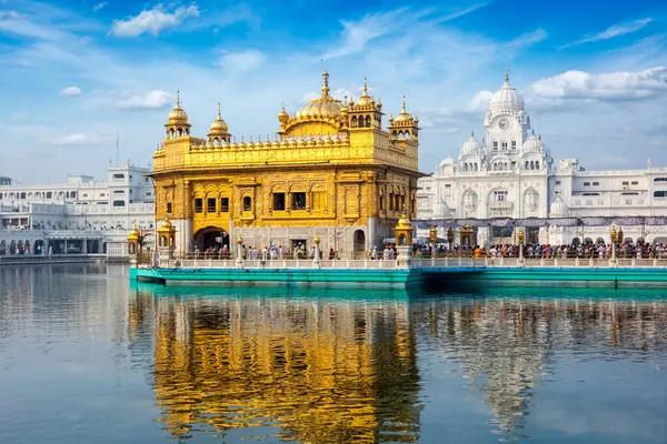 Sikh Gurdwara Templo Oro Harmandir Sahib Lugar Santo Sikihism Amritsar — Foto de Stock