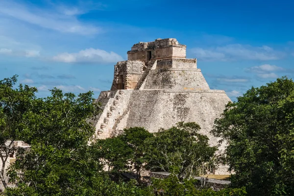 Ancient Mayan Pyramid Pyramid Magician Adivino Uxmal Merida Yucatan Mexico — Stock Photo, Image