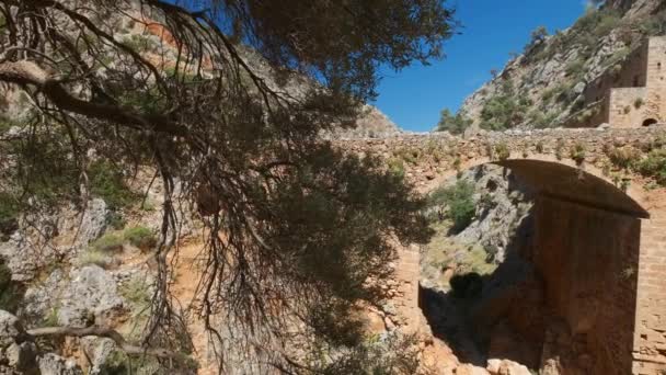 Yunanistan Girit Adasındaki Chania Bölgesinde Akrotiri Yarımadasındaki Avlaki Vadisindeki Terk — Stok video