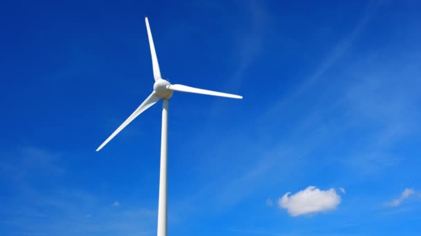 Concepto Verde Energía Alternativa Renovable Turbina Eólica Generadora Electricidad Cielo — Vídeo de stock