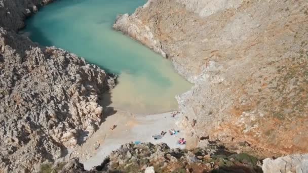 Spiaggia Seitan Limania Agiou Stefanou Nella Regione Chania Creta Grecia — Video Stock