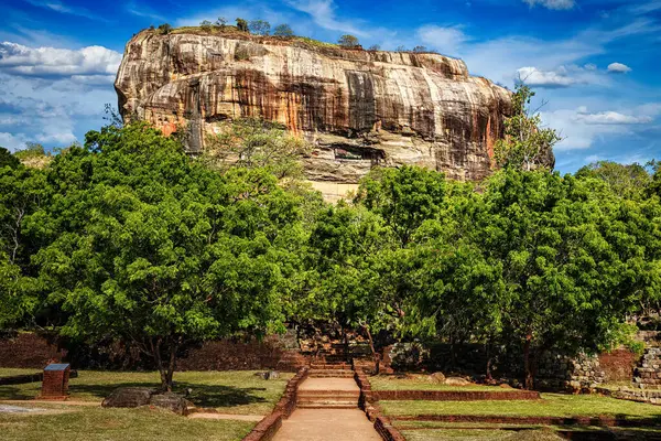 Sigiriya Rock Famous Sri Lankan Tourist Landmark Sri Lanka — Stock Photo, Image