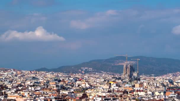 Timelapse Cidade Barcelona Skyline Barcelona Espanha — Vídeo de Stock