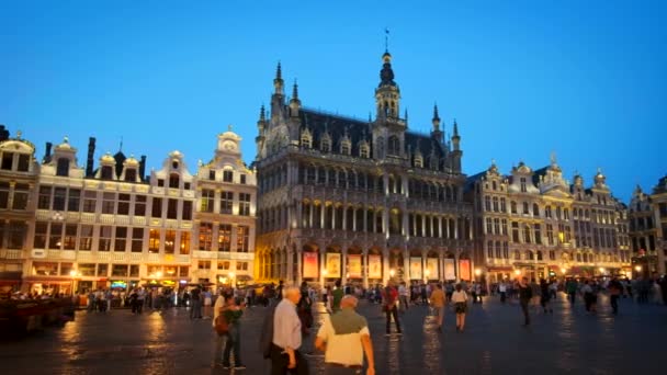 Βρυξελλεσ Βελγιο Μαΐου 2018 Grote Markt Grand Place Πλατεία Γεμάτη — Αρχείο Βίντεο