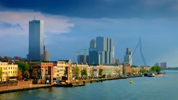 Rotterdam Niederlande Mai 2017 Blick Auf Das Stadtbild Von Rotterdam — Stockvideo