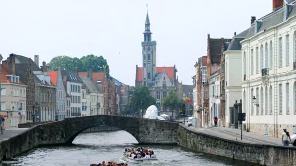 Bruges Belgium Mayıs 2018 Belçika Nın Bruges Kentindeki Ortaçağ Kasabasında — Stok video