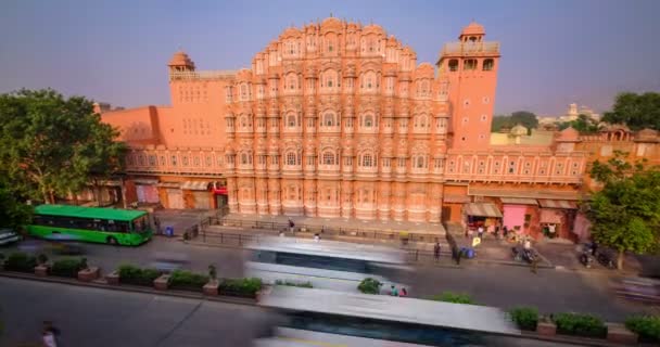 Jaipur India Listopadu 2019 Včasná Prodleva Slavného Landmak Pink Hawa — Stock video