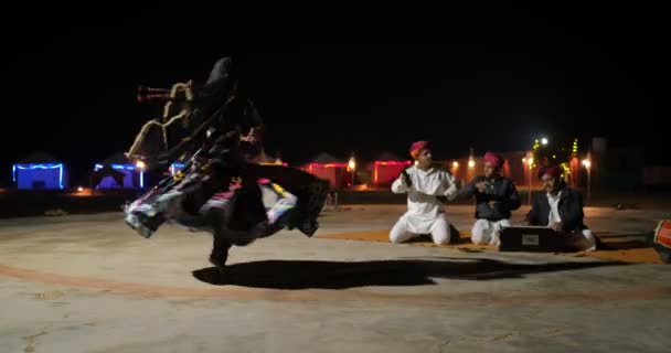 Jaisalmer Inde Novembre 2019 Danseuse Indienne Danseuse Kalbelia Traditionnelle Féminine — Video