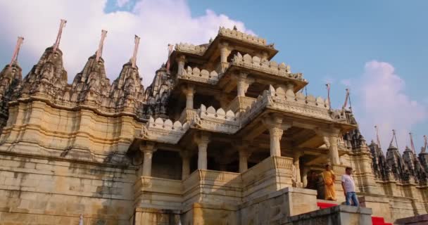 Ranakpur Inde Novembre 2019 Extérieur Magnifique Temple Ranakpur Jain Chaturmukha — Video