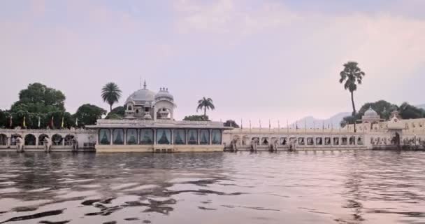 Udaipur Indien November 2019 Jag Mandir Palats Ett Palats Byggt — Stockvideo
