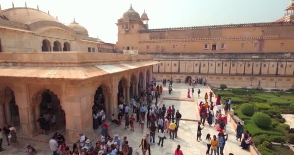 Amer Indie Listopada 2019 Turyści Odwiedzający Fort Amer Amber Rajasthan — Wideo stockowe