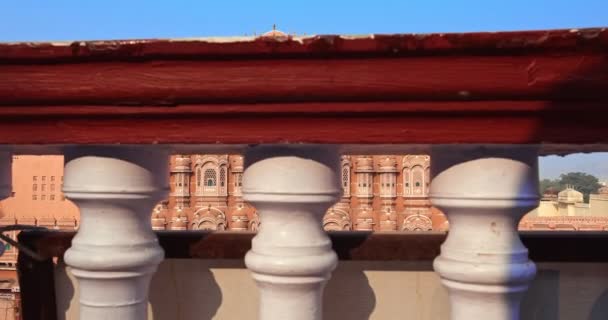 Jaipur India Noviembre 2019 Famoso Monumento Hawa Mahal Palacio Vientos — Vídeos de Stock