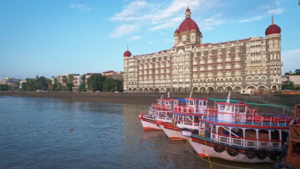 October 2019 Mumbai India Тадж Махал Палац Мумбаї Відомий Після — стокове відео