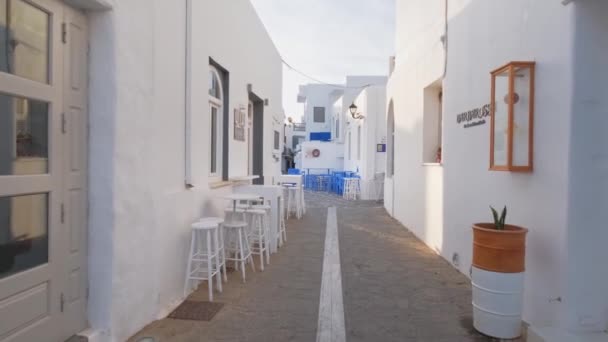 Naousa Greece Mayıs 2019 Yunanistan Paros Adası Nın Ünlü Turistik — Stok video