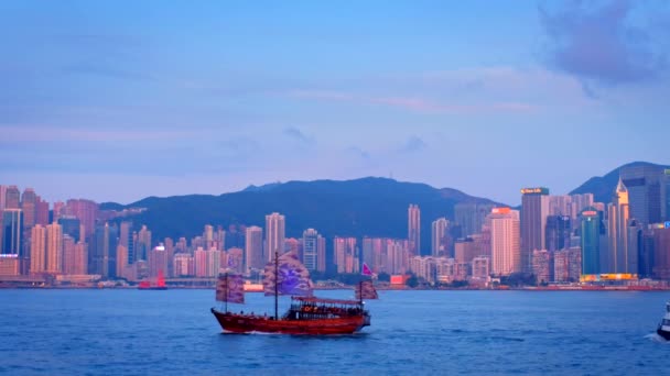 Hong Kong China Mungkin 2018 Pencakar Langit Pusat Kota Hong — Stok Video
