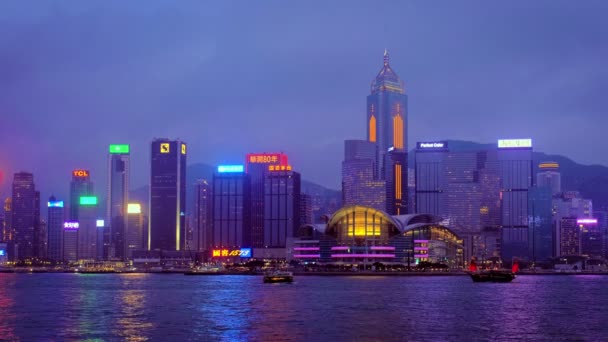 Гонконг Китай Апреля 2018 Года Гонконгские Горизонтальные Городские Пейзажи Над — стоковое видео