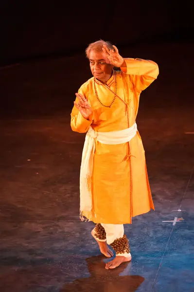 Chennai India Prosince Indický Klasický Tanec Kathak Slavného Exponenta Bhirju Royalty Free Stock Fotografie