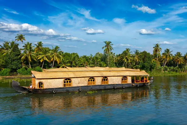 Kerala Hindistan turizm geçmişi - Kerala 'da Kerala' nın durgun sularındaki yüzen ev