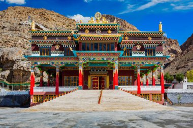 Budist manastırda kaza. Spiti Vadisi, himachal pradesh, Hindistan