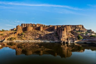 Hindistan 'ın ünlü turistik merkezi Mehrangarh Kalesi, Jodhpur, Rajasthan, Hindistan