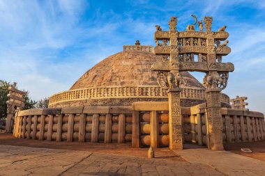 büyük stupa - antik Budist anıt. Sanchi, madhya pradesh, Hindistan