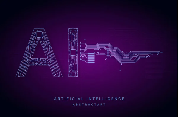 Λογότυπο Τεχνητής Νοημοσύνης Εικόνα Σύμβολο Διάνυσμα — Διανυσματικό Αρχείο