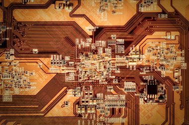 Teknoloji konsepti. Elektronik devre kartı.