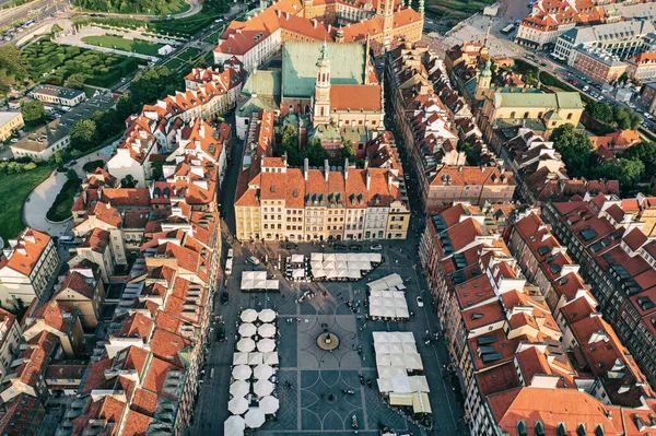 Market Square Warsaw Poland Travel Outdoor European Background — Stock Photo, Image