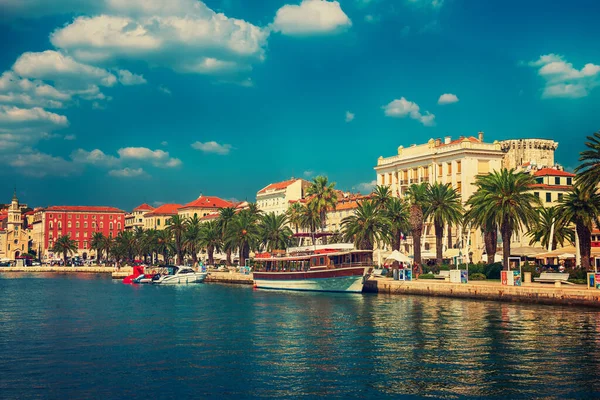 View Split Embankment Croatia Travel Destination Concept Summer Touristic Background — Stock Photo, Image