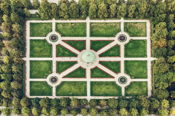 Beautiful Symmetric Hofgarten Park Munich Germany Diana Temple Center Flat — Stock Photo, Image