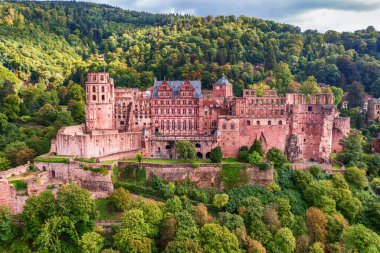 Heidelberg, Baden Wuerttemberg, Almanya 'daki şato harabesi, seyahat merkezleri, Avrupa turistik gezileri