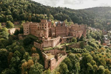 Heidelberg, Baden Wuerttemberg, Almanya 'daki şato harabesi, seyahat merkezleri, Avrupa turistik gezileri