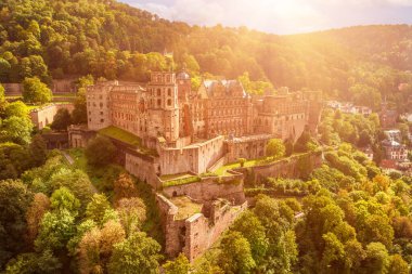 Heidelberg, Baden Wuerttemberg, Almanya 'daki şato harabesi, seyahat merkezleri, Avrupa turistik gezileri